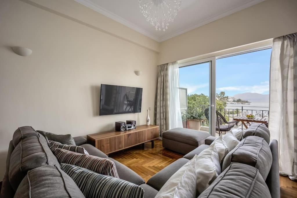 Bright Central Apartment With Splendid Sea View! Chalkís Exteriör bild